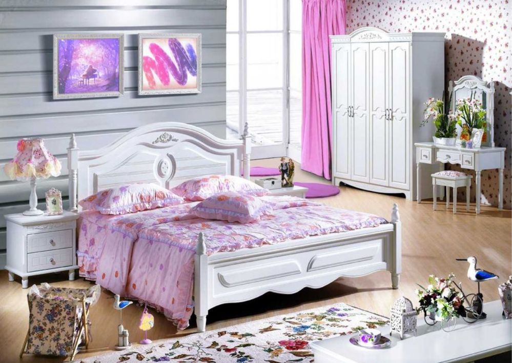 Białe stylowe łóżko 140x200cm, % ceny, outlet, tanio!