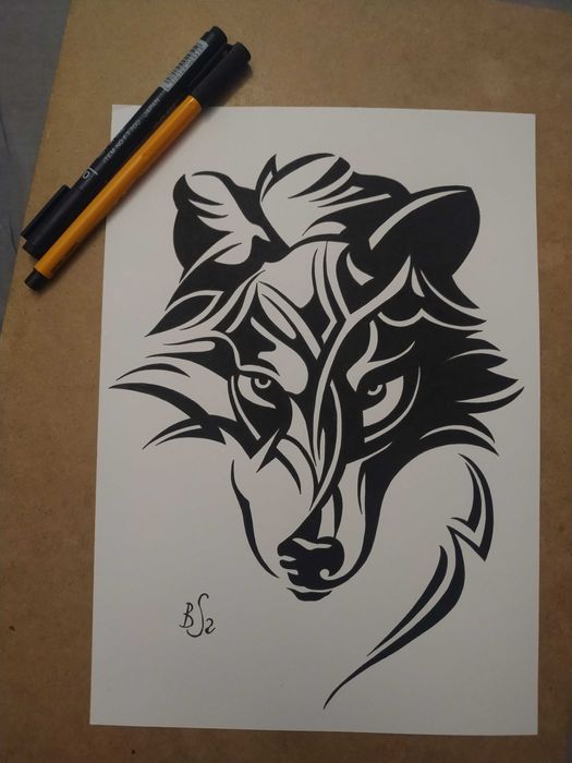 Seria: wilk x 4 - blok t. A4 250 g/m2