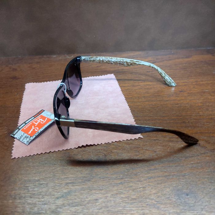 Сонцезахисні окуляри RaiSun класичної форми wayfarer, дужки під дерево