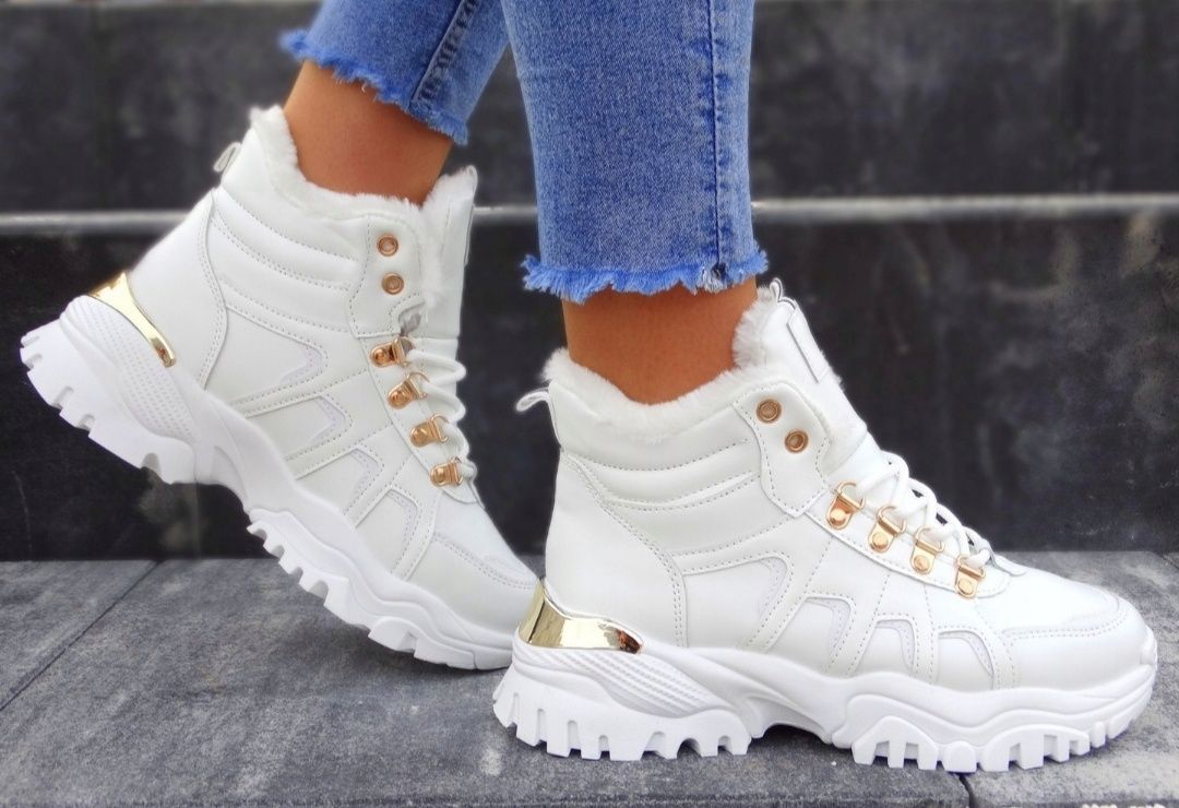 36 37 38 sneakersy 39 40 śniegowce sportowe na grubej podeszwie futerk