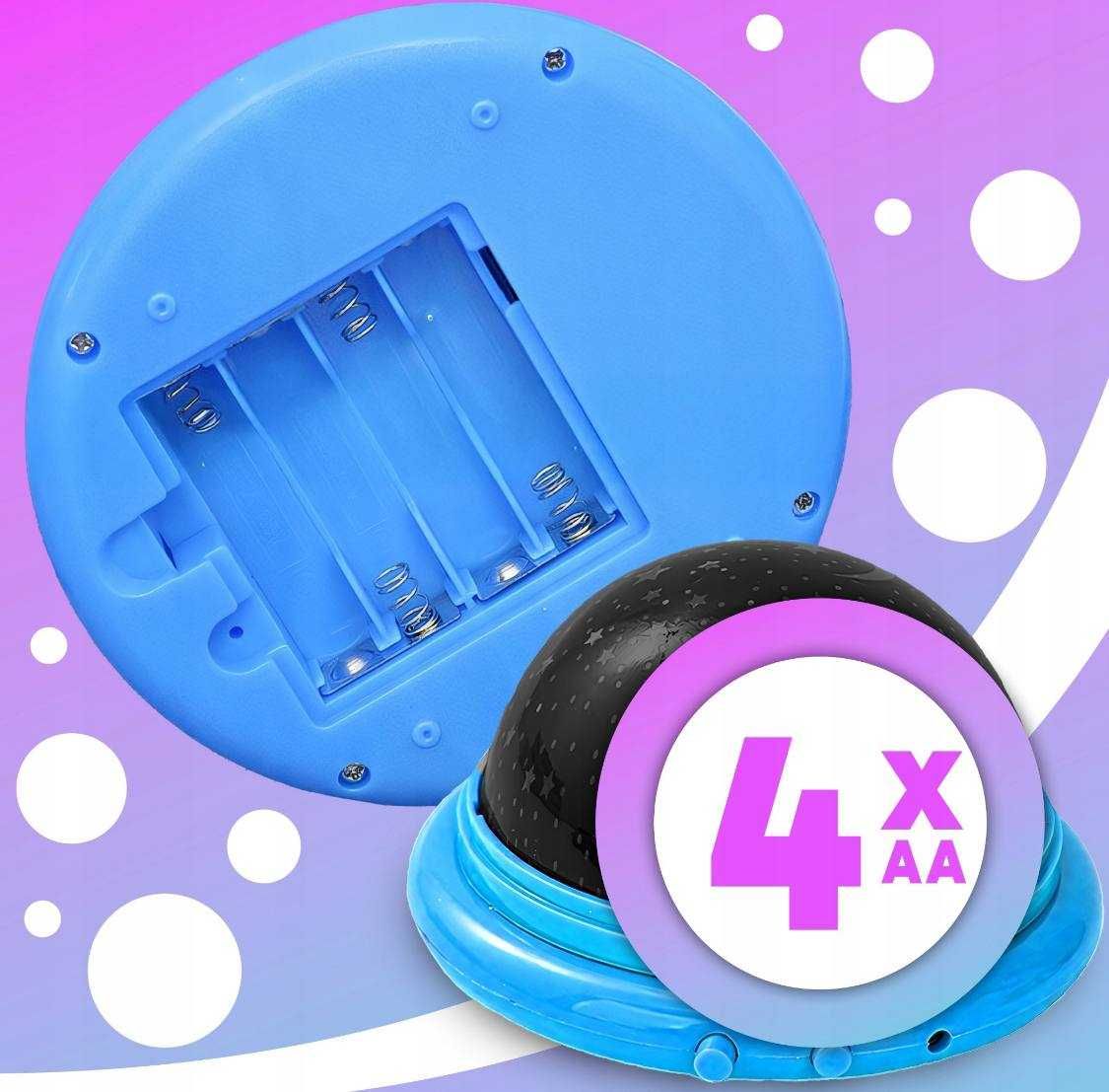 PROJEKTOR GWIAZD lampka nocna led usb/baterie rzutnik nieba dla dzieci