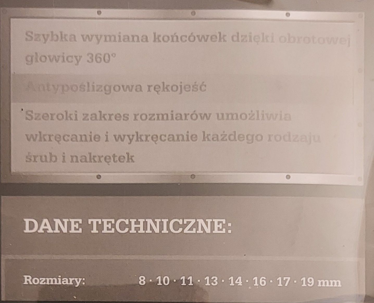 Klucz nasadowy Niteo Tools wielofunkcyjny nastawny 48w1
