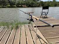 Cana de pesca  feeder + carreto carpfishing
