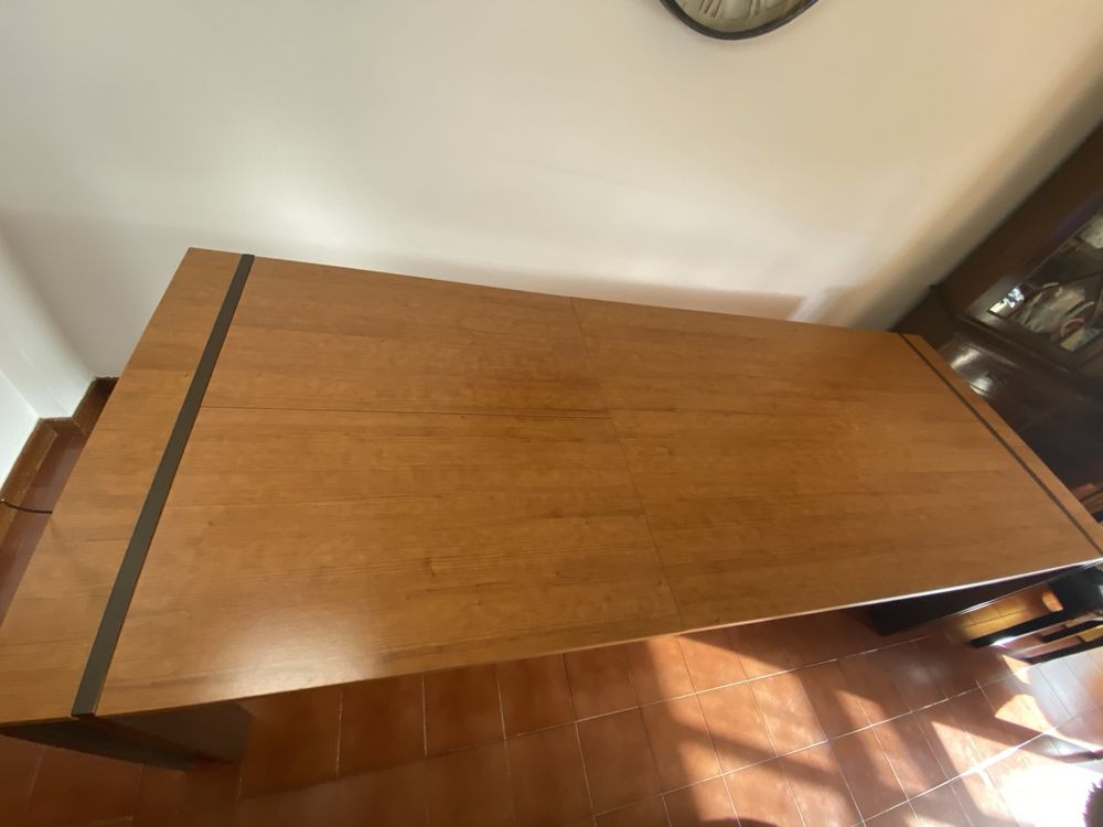 Mesa  de carvalho extensível conforama