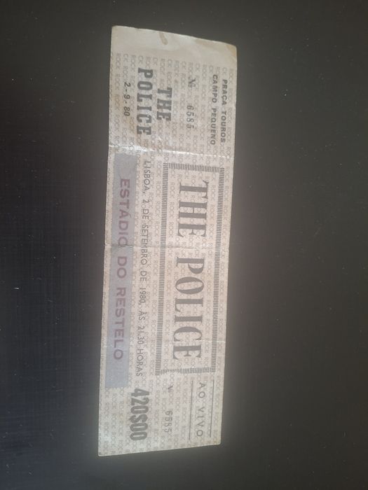 Concerto Police sting vintage bilhete antigo