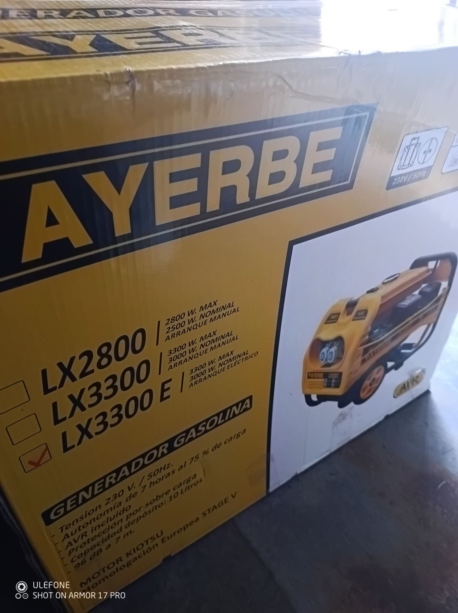 Генератор бензиновий AYERBE ENERGEN LX3300E MN GE