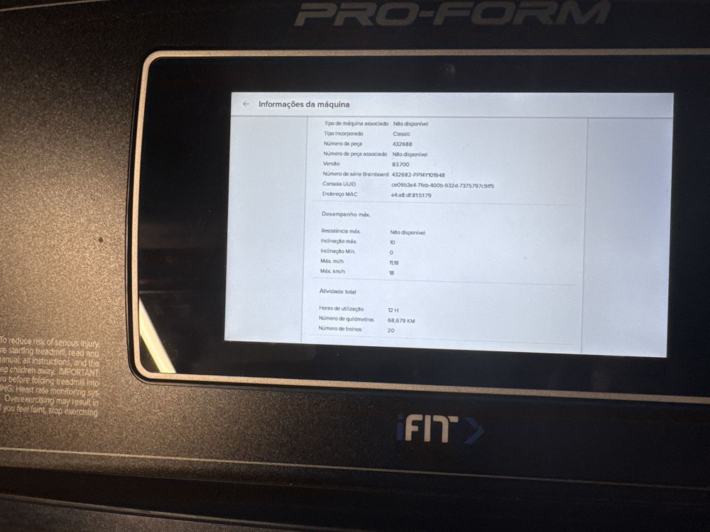 Passadeira ProForm 432868 – iFit | COMO NOVA!