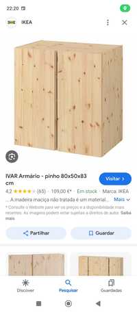 Ivar armário IKEA 80x83x 50cm