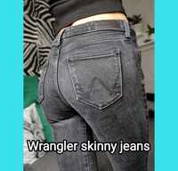 Damskie jeansy Wrangler skinny wąskie z zamkami W27 L30