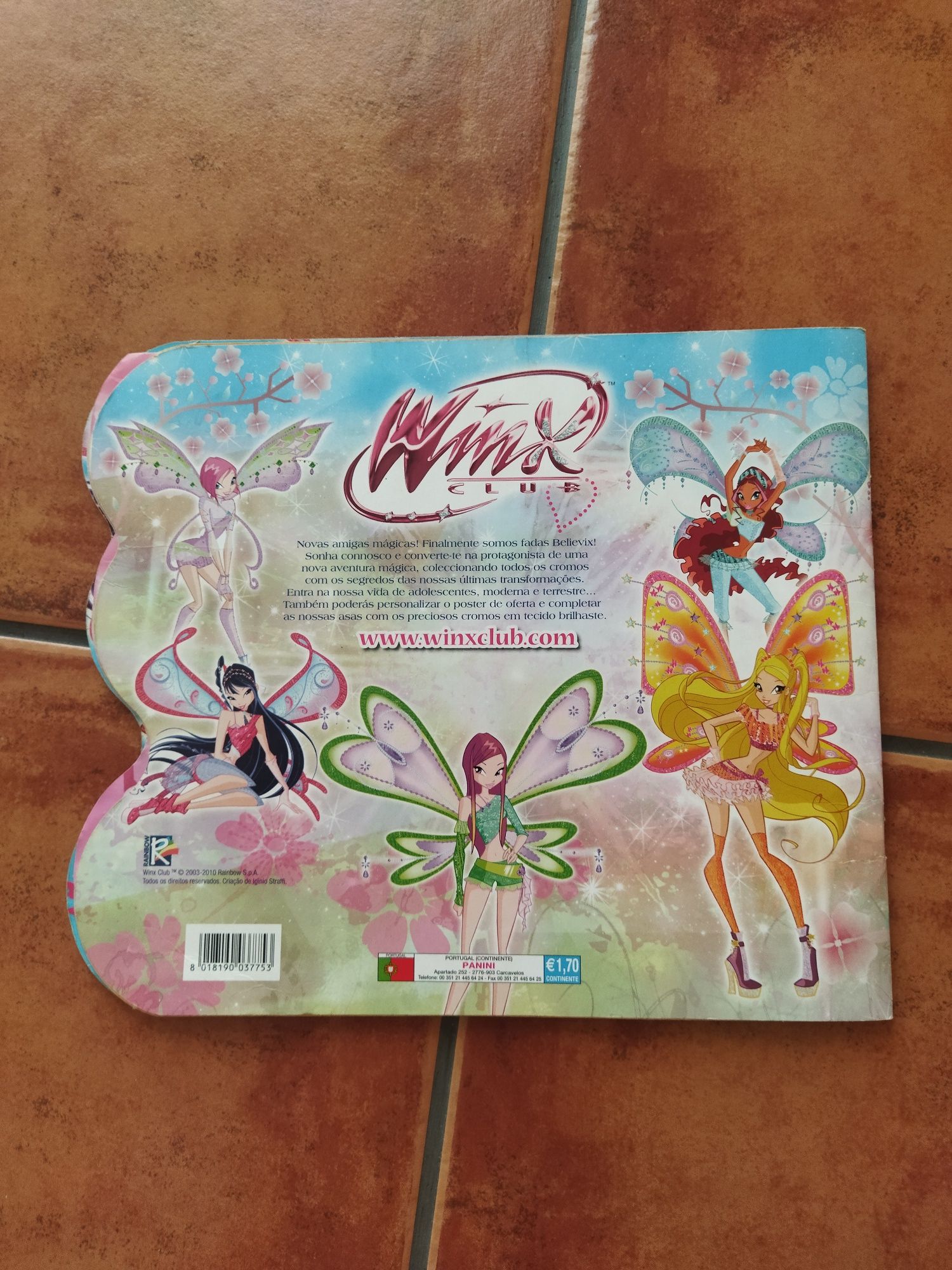 Caderneta de cromos panini Winx club