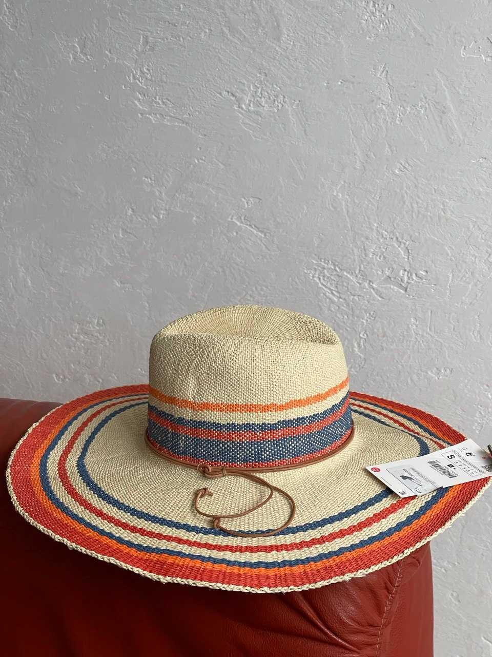 Плетений капелюх, шляпа Zara, розмір S (56 см). Новий