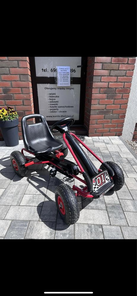 Gokart czerwony duży