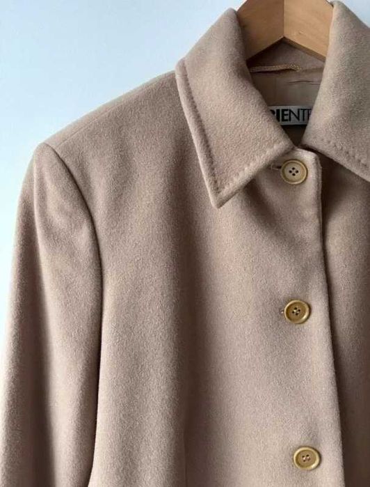 Kurteczka kurtka retro vintage brązowa M wełniana angora 38 Ambiente