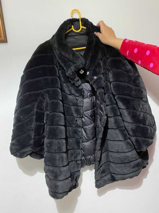 Casaco preto dupla face