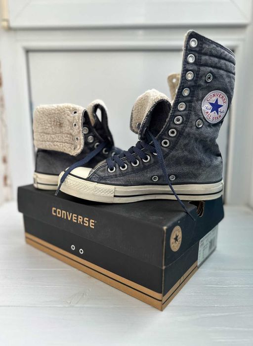 Кеди високі Converse Chuck Taylor All Star Knee Hi з штучним хутром 38