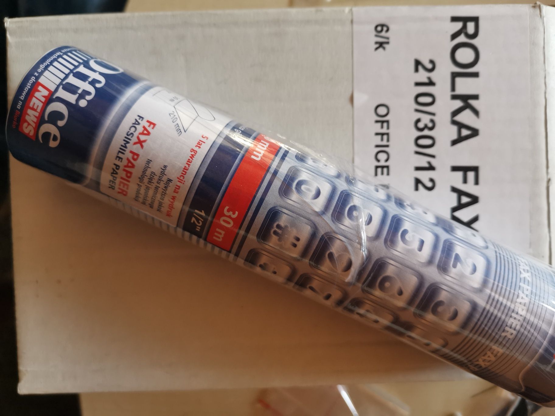 Papier rolki do fax 6szt 210x30m