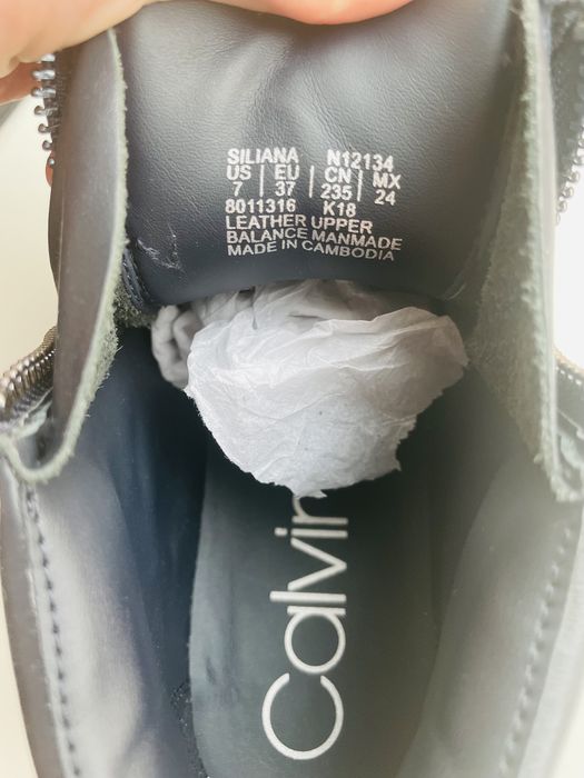 Calvin Klein шкіряні хайтопи, 37. Оригінал з Англії