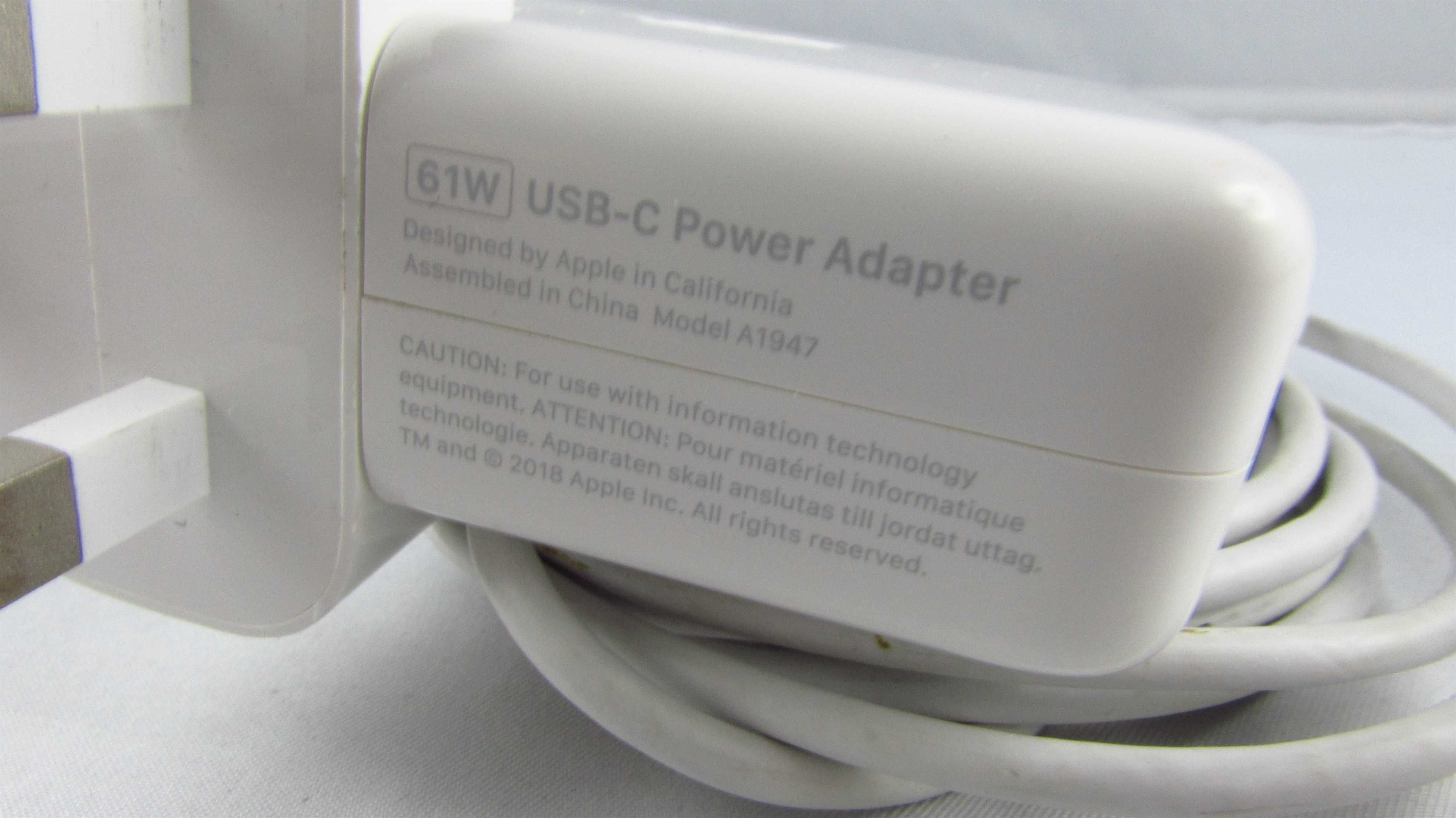 APPLE 61W MagSafe 3 Power Adapter A1947 MacBook Oryginalny Zasilacz