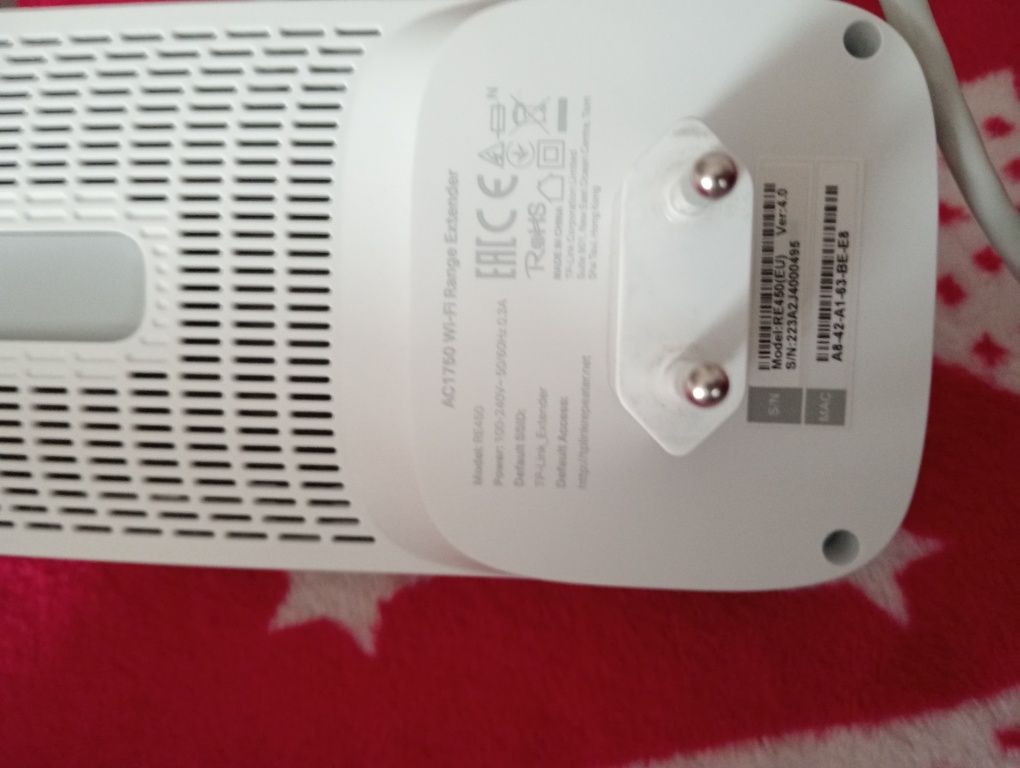 Wzmacniacz sieci TP-LINK RE450 2.4 / 5 GHz, Wi-Fi 5 (802.11 b/g/n/ac)
