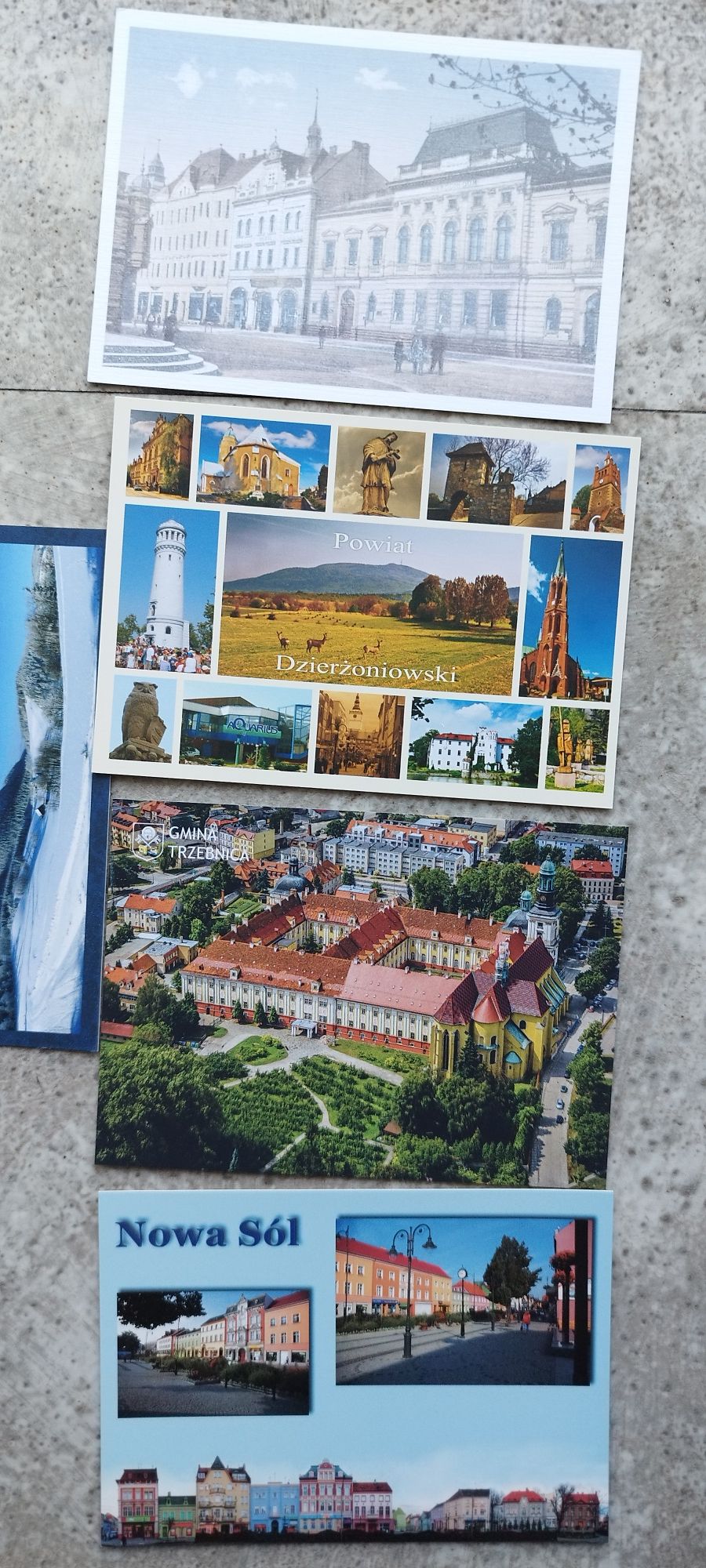 Widokówki. Miasta. 5 sztuk. Nowe