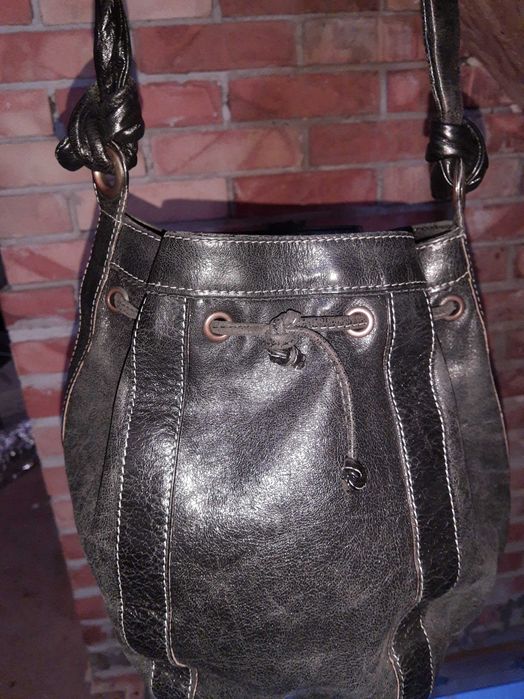 Torebka skórzana worek