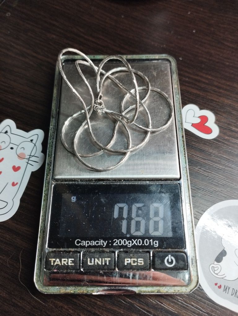 Серебряная цепочка 7.68 грамма 59 см