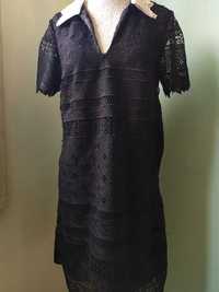 Vendo vestido de renda preto Zara M/38