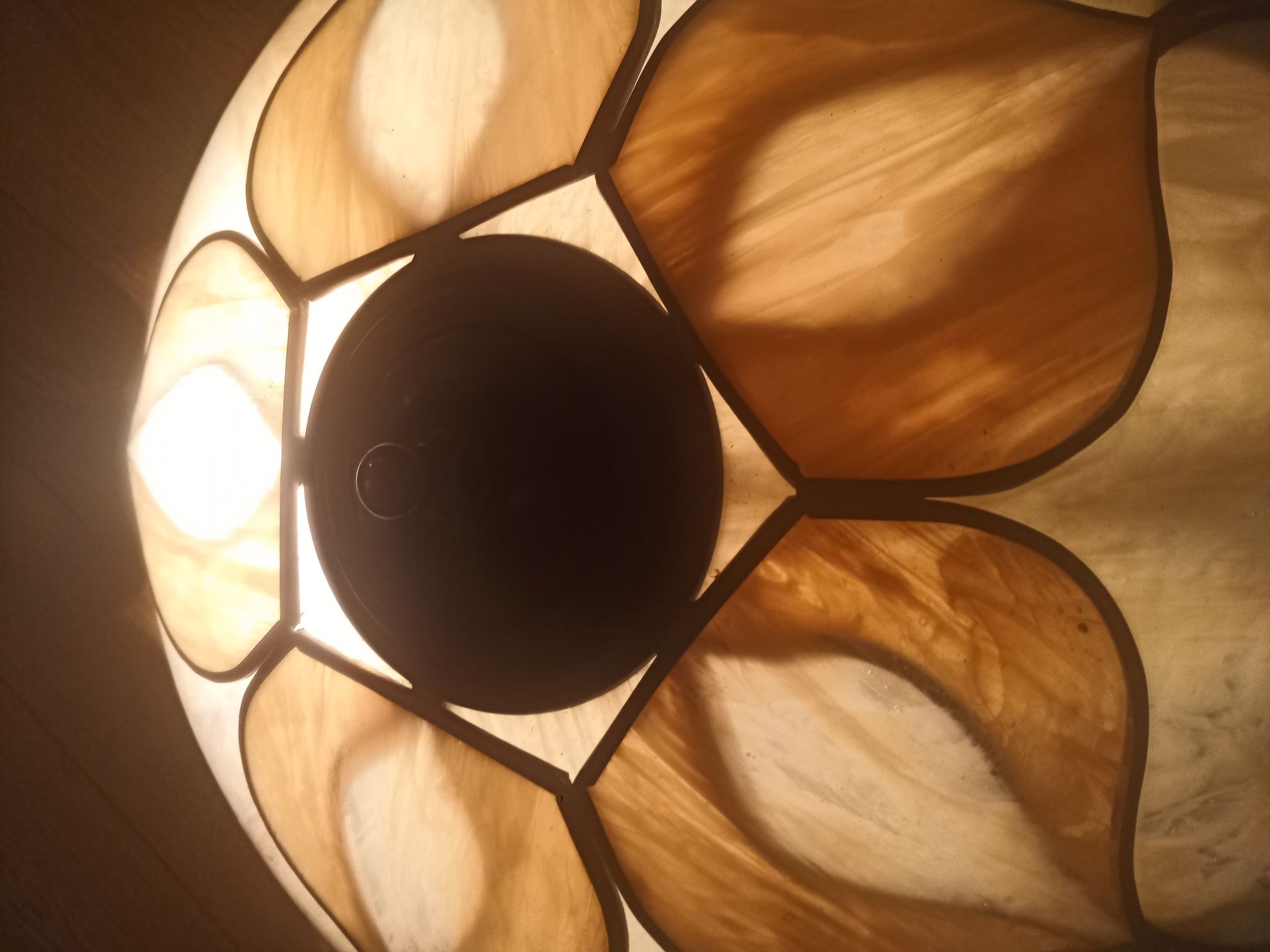 Plafon"Tiffany",witrażowy,lampa sufitowa, beż