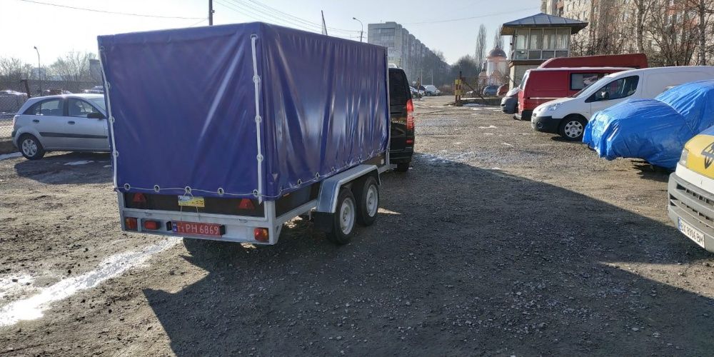 ПРОДАЖ Оцинкований двухвісний причіп німецькі комплектуючі!