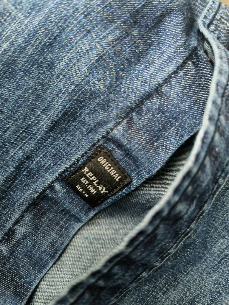 Męska koszula jeansowa Replay Regular Fit S