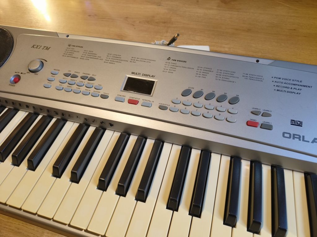 Elektroniczny Keyboard ORLA KX1 TM Organy Muzyczne + Zasilacz