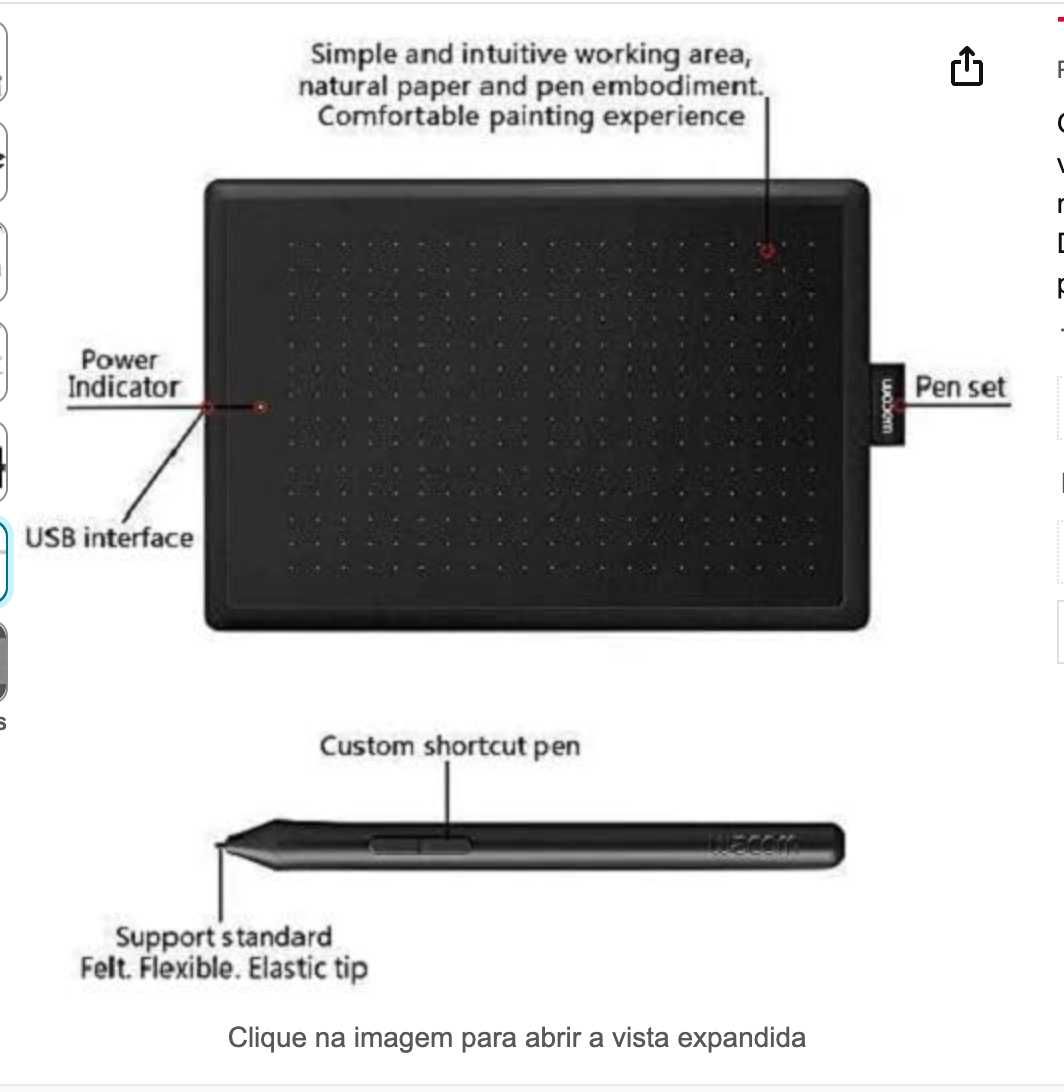 Mesa de desenho one wacom small