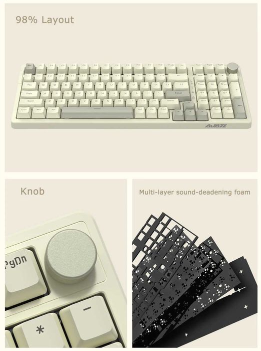 Механічна клавіатура Ajazz AK992 (98 клавіш, із цифровим блоком)