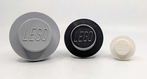 LEGO zestaw 3 wieszaków - szary/czarny/biały