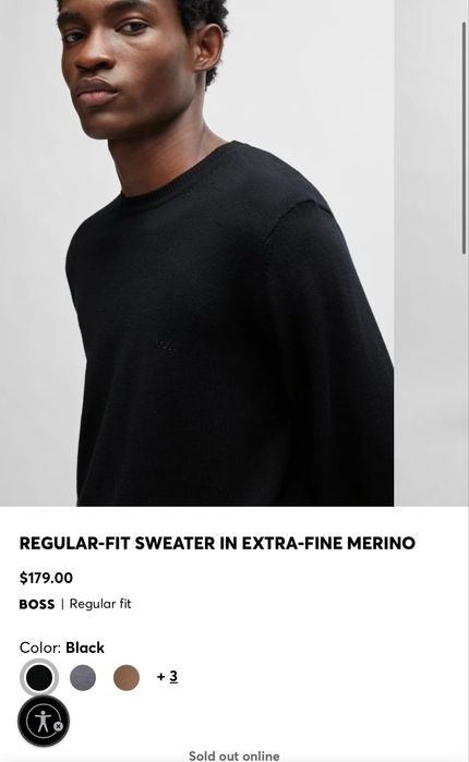 Чоловічий шерстяний светр з шерсті мериноса