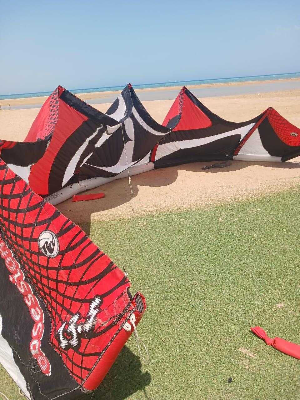 Zestaw kitesurfing + bary rozmiary 10,5 i 13