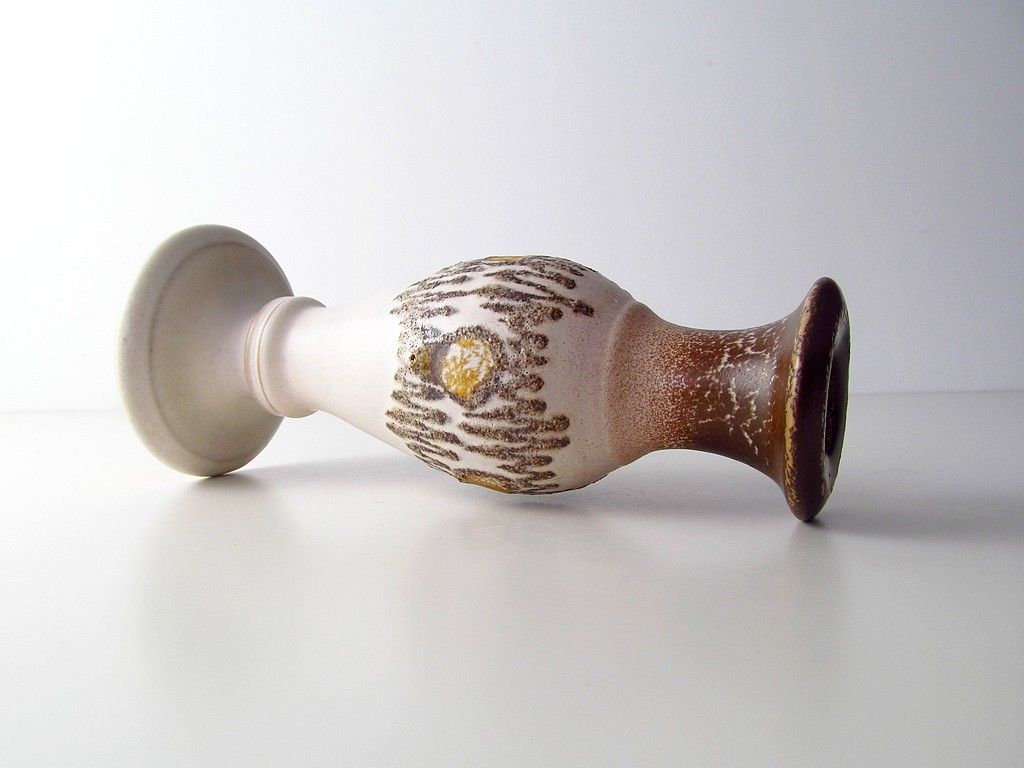 fat lava 1960/70 piękny świecznik ceramiczny