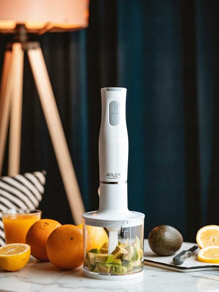 Blender ręczny Adler 800 W biały mikser wielofunkcyjny + AKCESORIA