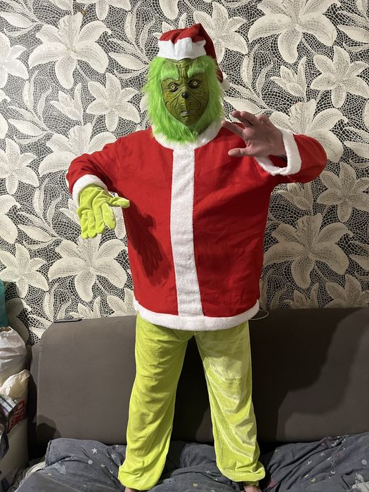 Костюм для аніматора грінч дорослий гринч новорічний костюм