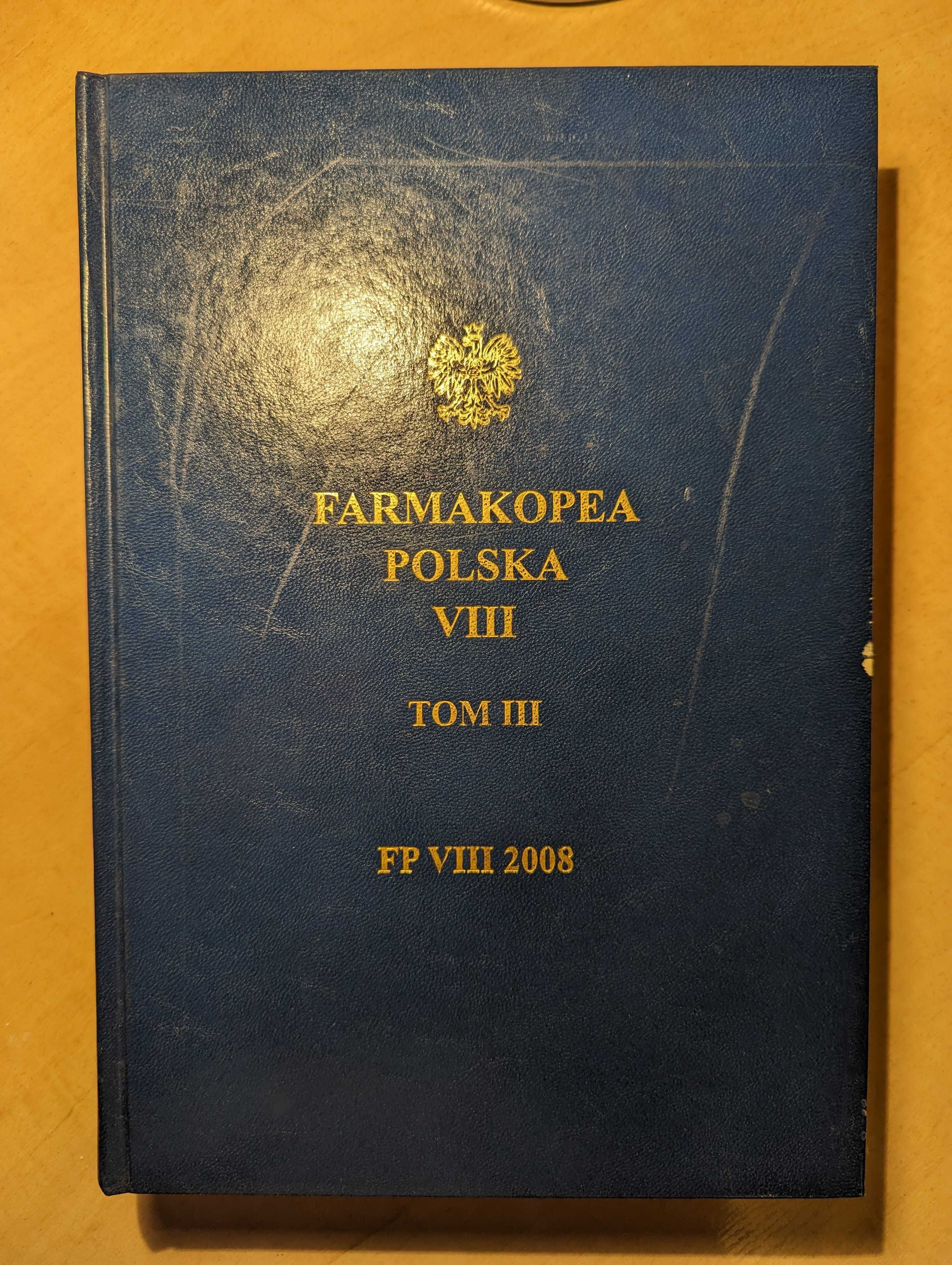 Farmakopea Polska VIII (8), trzy tomy I, II i III (1,2,3)