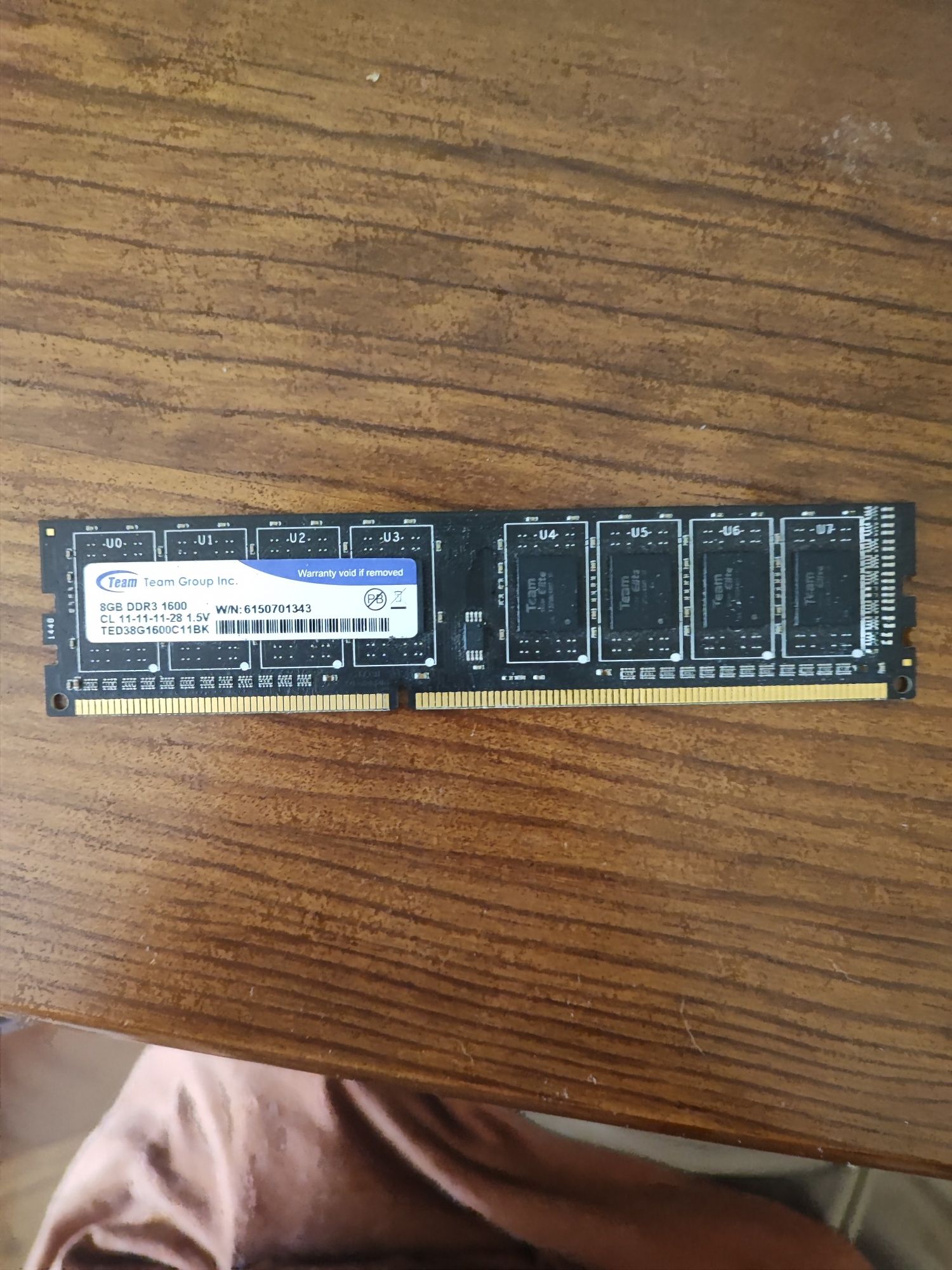 Memória RAM 8Gb DDR3 1600