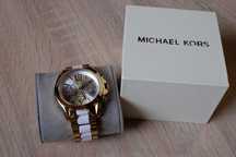 Zegarek damski Michael Kors MK5743 Bradshaw biało złoty stan bdb