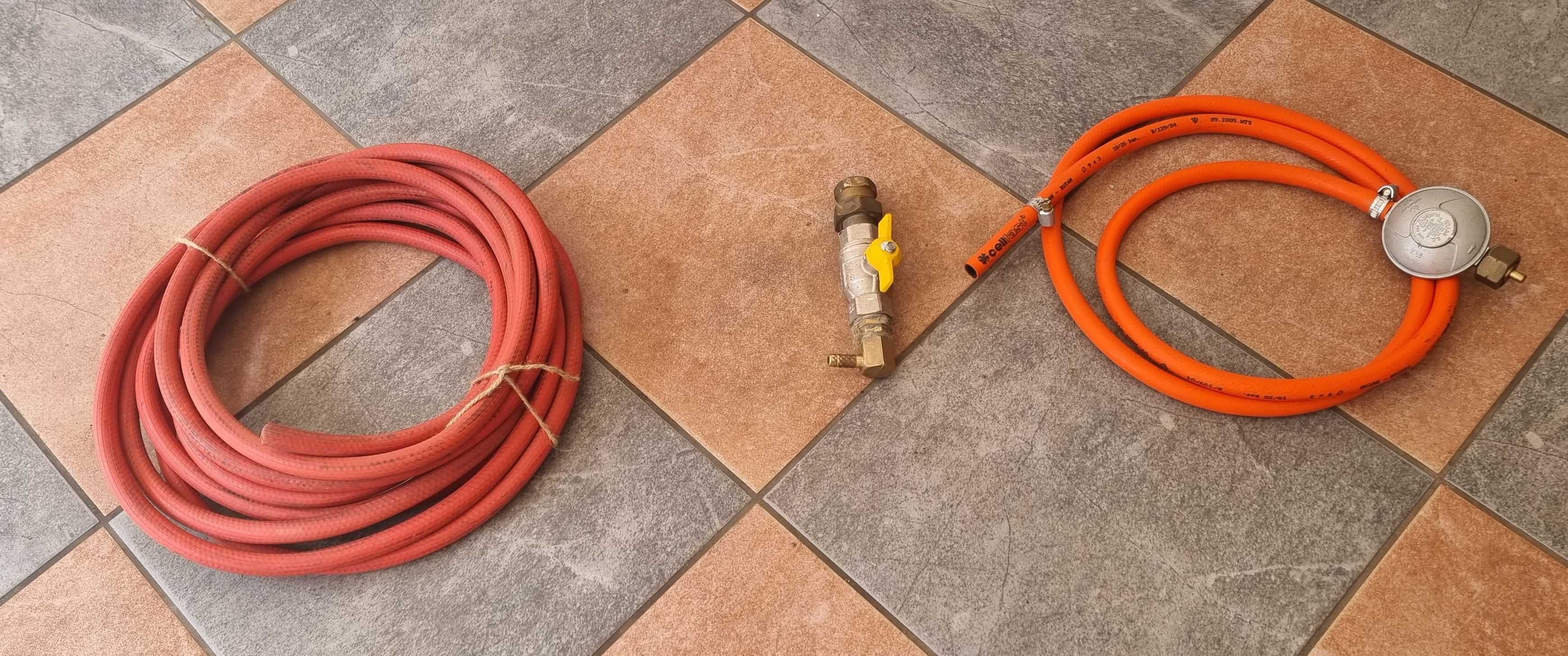 Wąż do gazu 2 szt. + reduktor + zawór