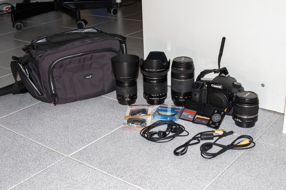 Canon 7D + 4 lentes + acessórios