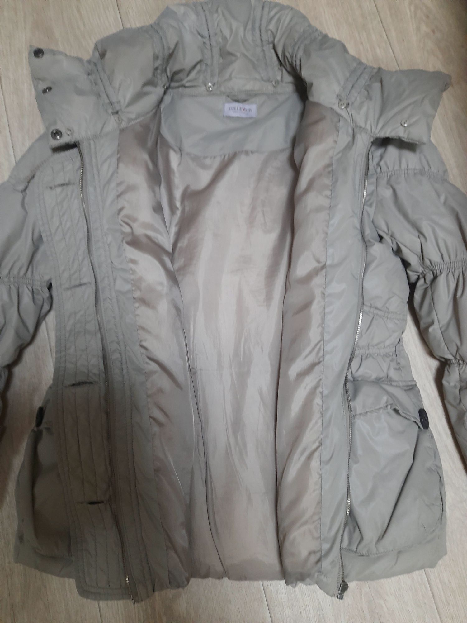 Куртка легкая серая зима пух 50-52