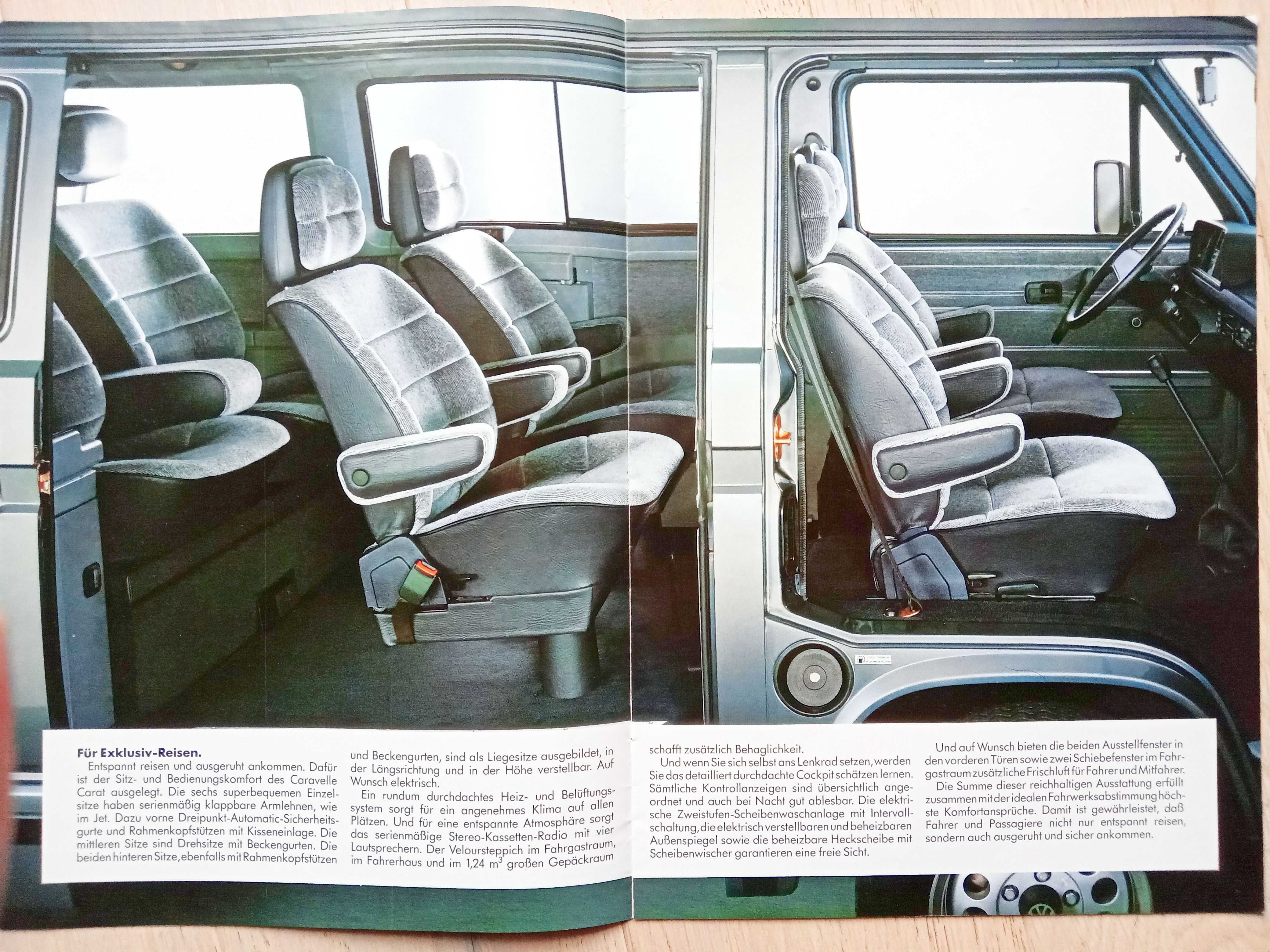 Volkswagen T3 Caravelle Carat - prospekt 1985 stan BDB- *RABATY 10%