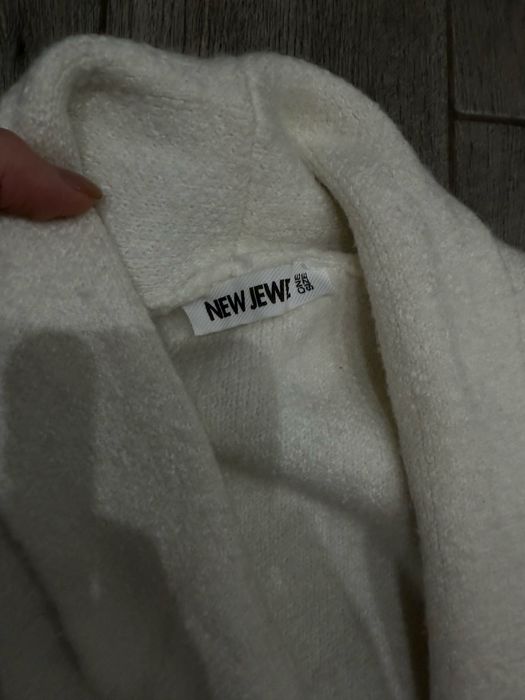 Кардиган теплий довгий білий