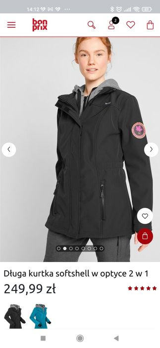 Kurtka damska Softshell 52 Bonprix czarna