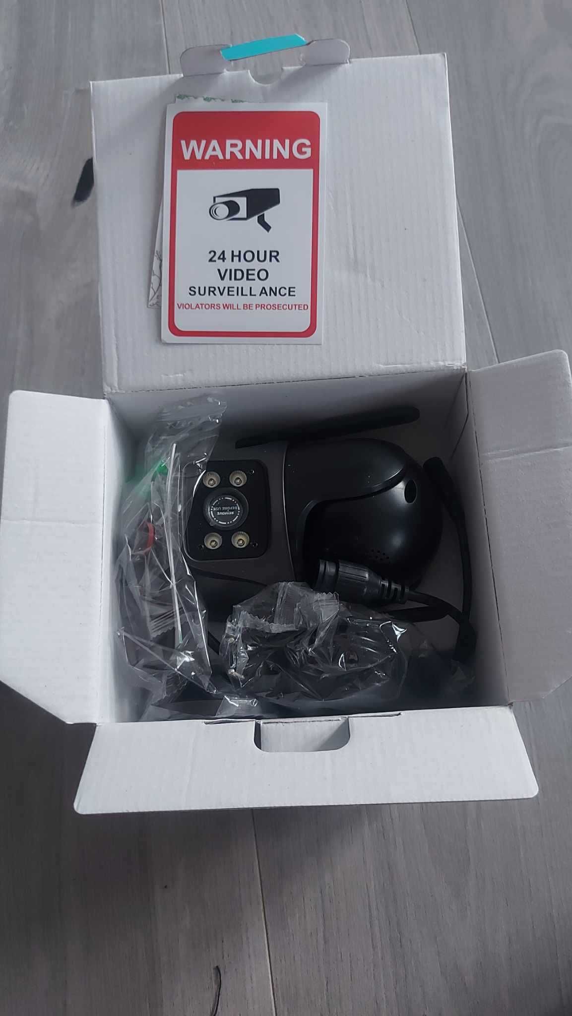 Podwójna kamera WiFi zewnetrzna  obrotowa 2x 4MP PTZ ZOOM Aplikacja