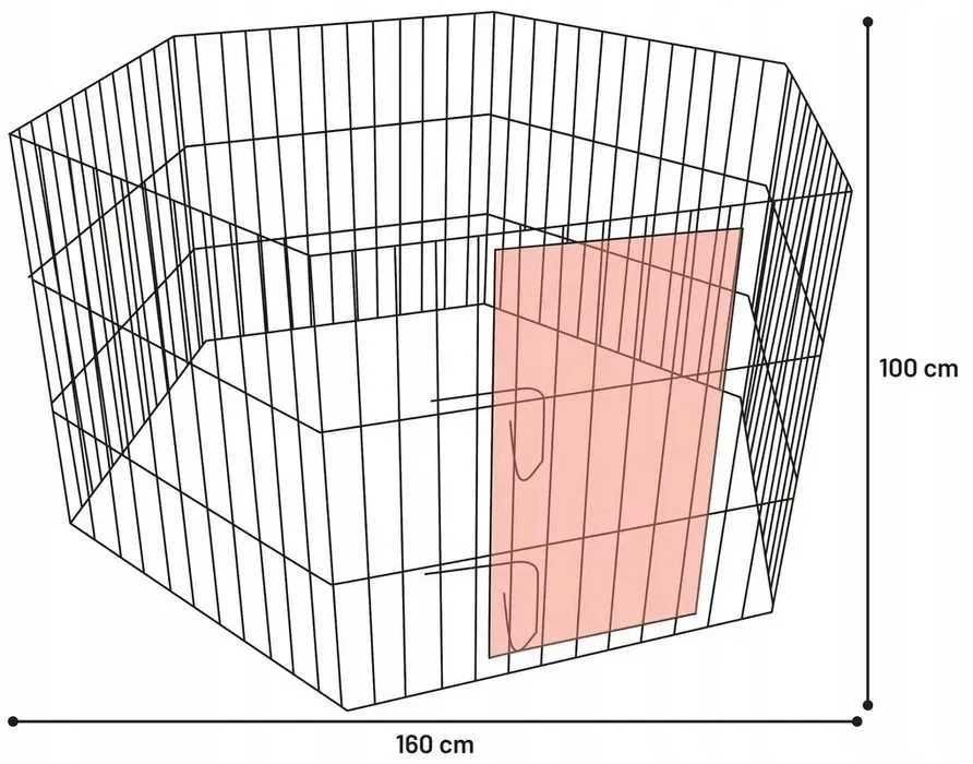 Kojec wybieg klatka dla psa  6 elem. 80x100